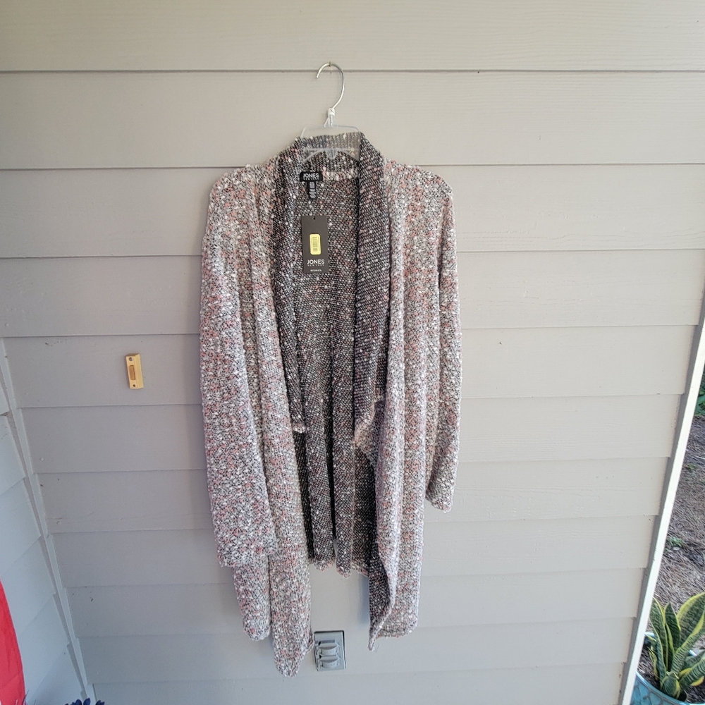 Jones New York drape front open sweater NWT 2X